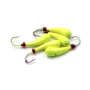 Мормышка литая ЯМАН "Зубок Бол.", вес 0,8 гр., кр. Kumho №31, цв. фц. желтый (уп. 5 шт.)