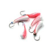 Мормышка литая ЯМАН "Зубок Бол.", вес 0,8 гр., кр. Kumho №31, цв. фц. красный с/накопит. (уп. 5 шт.)