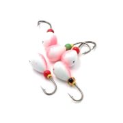 Мормышка литая ЯМАН "Капля", вес 0,6 гр., кр. Kumho №28, цв. фц. красный с/накопит. (уп. 5 шт.)