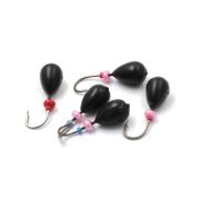 Мормышка литая ЯМАН "Капля", вес 0,6 гр., кр. Kumho №28, цв. черный (уп. 5 шт.)