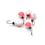 Мормышка литая ЯМАН "Клопик", вес 0,8 гр., кр. Kumho №32, цв. фц. красный с/накопит. (уп. 5 шт.)