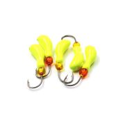 Мормышка литая ЯМАН "Мотылек", вес 0,9 гр., кр. Kumho №59, цв. фц. желтый (уп. 5 шт.)