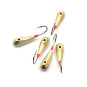 Мормышка паяная ЯМАН Уралка Сред. №1, вес 1,3 гр., кр. №6, цв. латунь/светонак. (уп. 5 шт.)