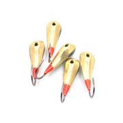 Мормышка паяная ЯМАН Уралка Сред. №2, вес 1,3 гр., кр. №8, цв. латунь/светонак. (уп. 5 шт.)