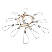 Кукан Namazu металл. трос 3,5 м, d-2 мм, 10 карабинов на пруж. (уп. пакет)/25/35/