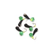 Мормышка вольф. безнасадочная "ЯМАН" Капля с отв. с коронкой из никеля, d-4 мм, вес 1,1 г, кошачий г