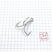 Крючок KOI "6066", размер 1/0 (INT), цвет MT, тройник (10 шт.)/320/200/