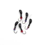 Мормышка литая ЯМАН "Мотылек", вес 0,5 гр., кр. Kumho №57, цв. черный (уп. 5 шт.)