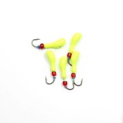 Мормышка литая ЯМАН "Мотылек", вес 0,5 гр., кр. Kumho №57, цв. фц. желтый (уп. 5 шт.)