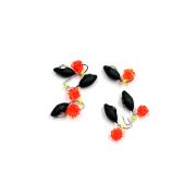 Мормышка вольф. безнасадочная "ЯМАН" Дьявол с коронкой из никеля и подвесным тройником, d-3 мм, вес