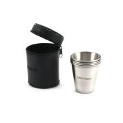 Рюмка «СЛЕДОПЫТ» 60 мл, в кожаной тубе (4 шт.)/200/