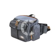 Сумка рыболовная "СЛЕДОПЫТ" Fishing Hip Bag T2, 27х23х17 см, цв. серый/4/