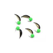 Мормышка вольф. безнасадочная "ЯМАН" Столбик №3, d-2 мм, L-7 мм, вес 0,46 гр., фц. желтый шар, цв. м