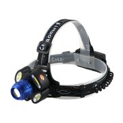 Фонарь налобный "СИБИРСКИЙ СЛЕДОПЫТ-Стильб", 1 LED + 4 COB, zoom, аккум. 220В/60/