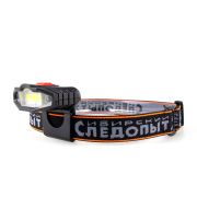 Фонарь для кепки "СИБИРСКИЙ СЛЕДОПЫТ-Протон", 1 COB + 2 LED, аккум. 220В, USB/200/