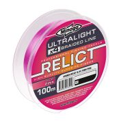 Шнур Minoga RELICT ULTRALIGHT PINK X4, 100 m, (#0,2) 0,074 mm., test 1,0 kg.,(2 lb)